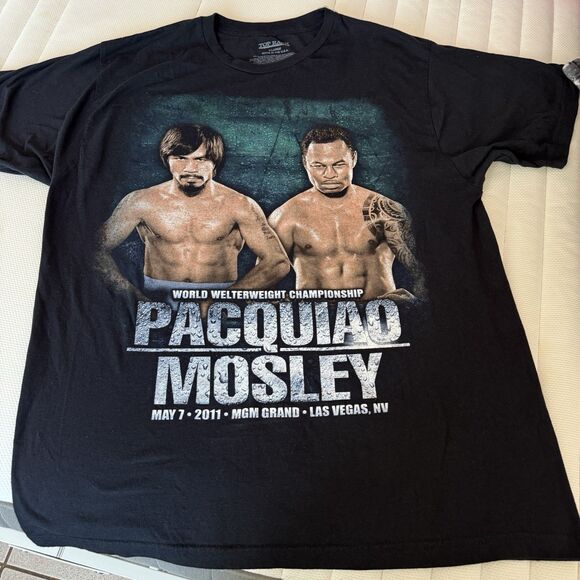 Manny Pacquiao Vs. Shane Mosley Boxing T-Shirt Tee MGM Welter Weight Size XL - Picture 1 of 7
